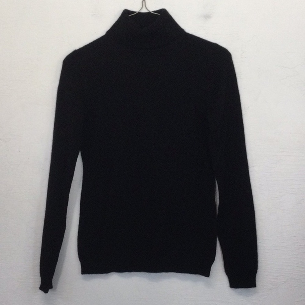 NWT CHARTER CLUB Turtleneck 100% Cashmere Sweater in black size Large PP PS